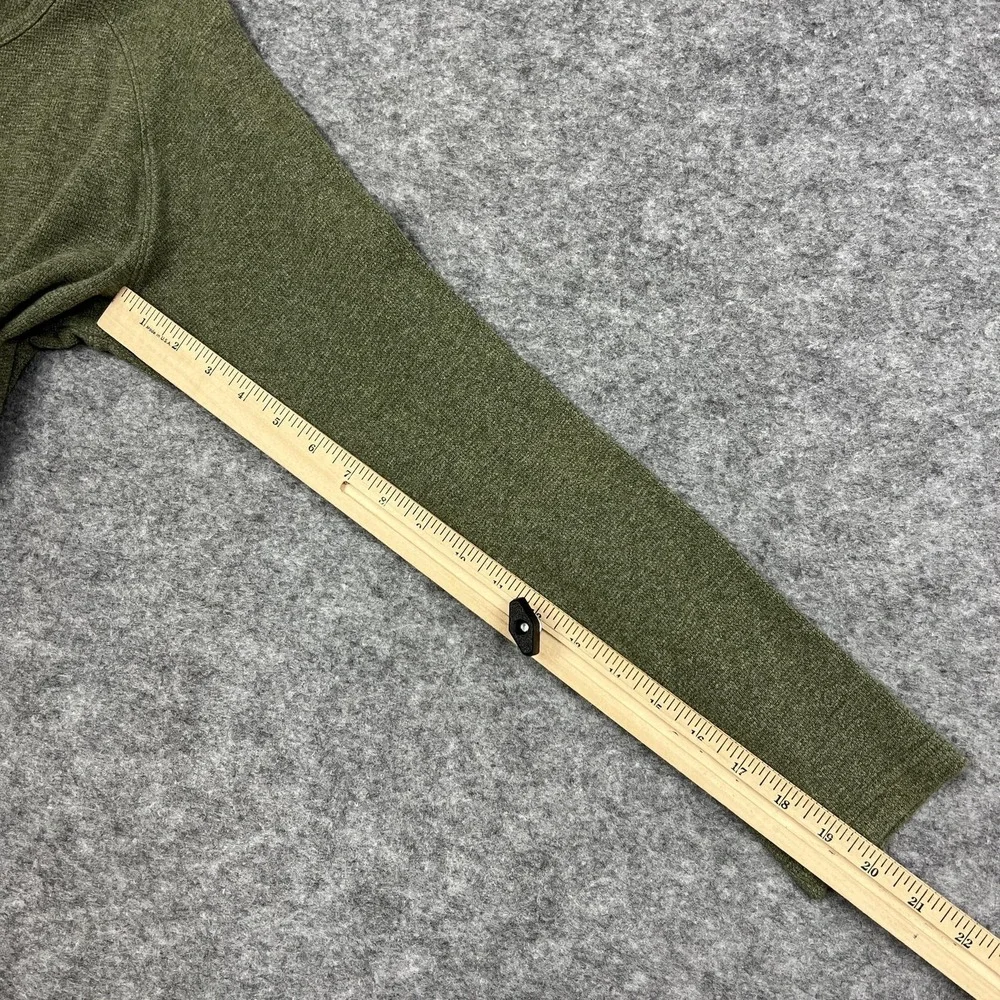 Nike Shirt Mens L Green Henley Crew Button Knit Pullover Thermal 6.0 Y2K